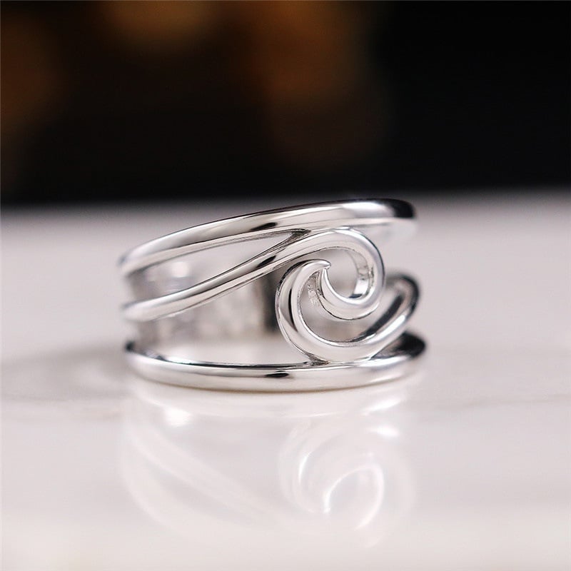 🌊Happiness Comes In Waves Ring💖