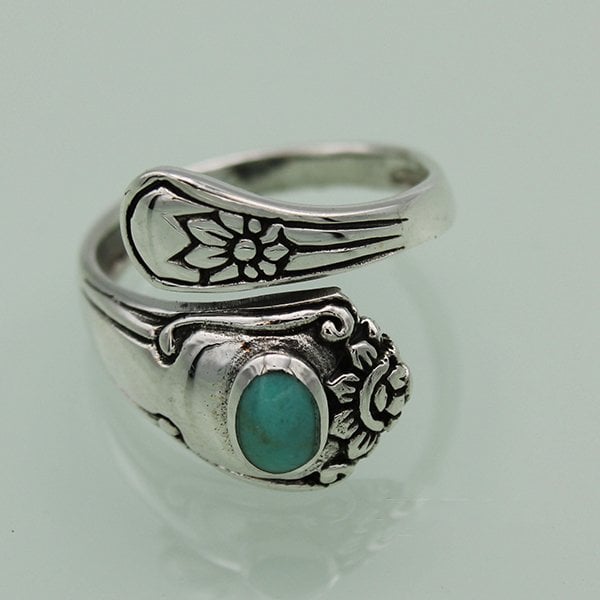 🎁Turquoise Spoon Silver Ring