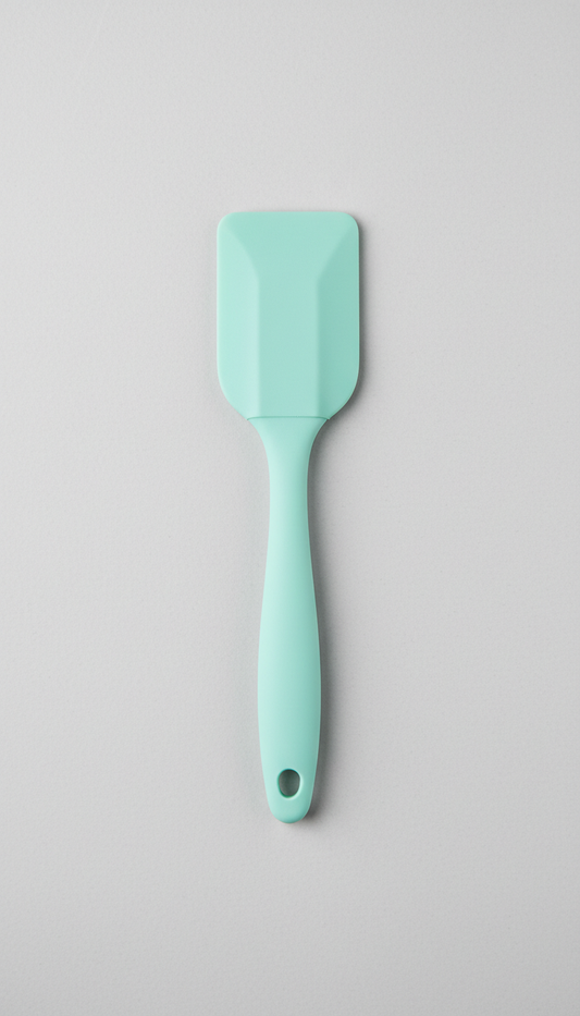 Mint aqua silicone spatula with flexible edge