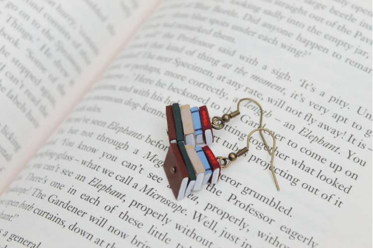 ✨Stack of Books Earrings, Library Colours - Perfect Gift for your book lover friends