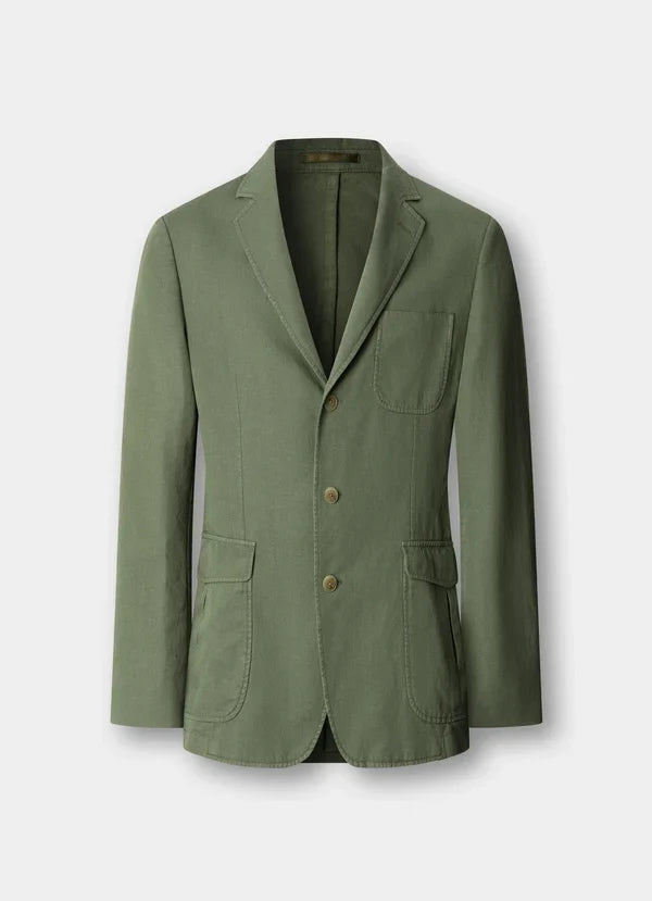 Stretch Linen Blend Blazer - Woven In Italy