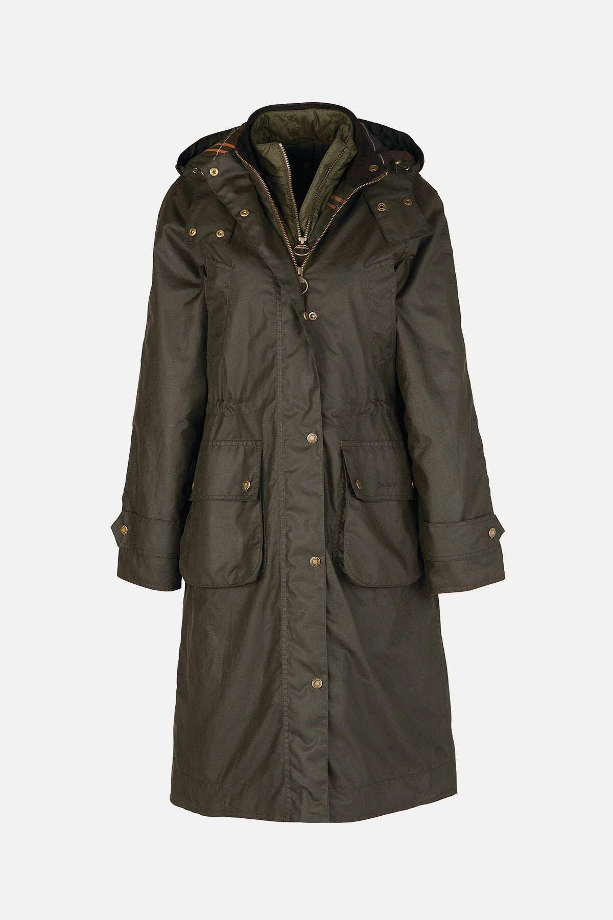 Long Cannich Wax Jacket - OLIVE/CLASSIC