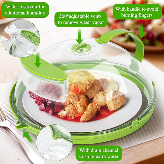 Microwave Splatter Cover with Water Steamer£¬10.2 Inch