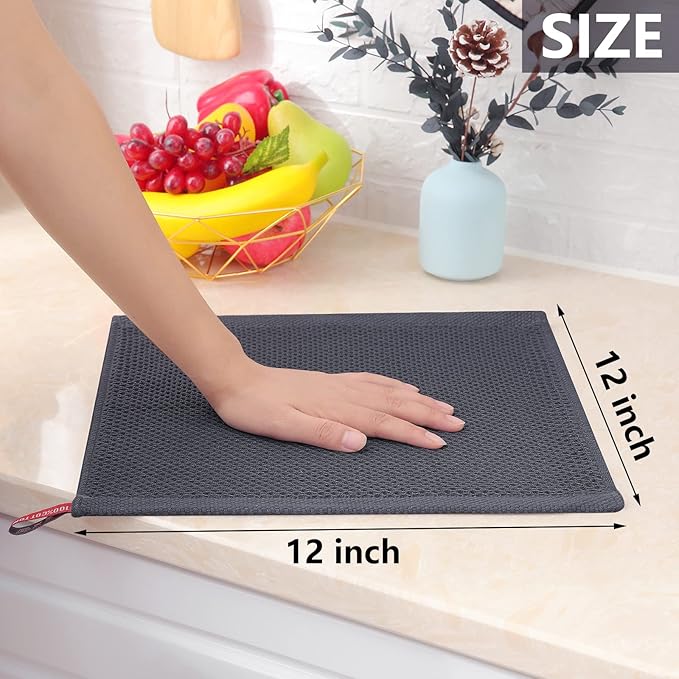 100% Cotton Waffle Weave Kitchen Dish Cloths£¨6-Pack)