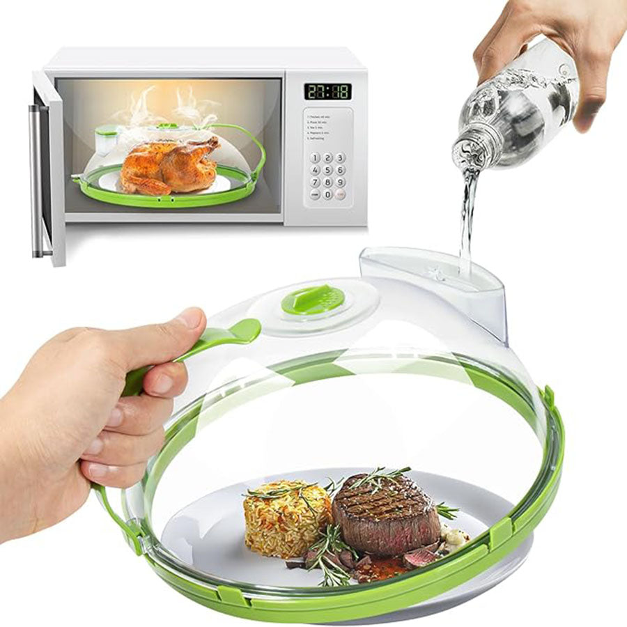 Microwave Splatter Cover with Water Steamer£¬10.2 Inch