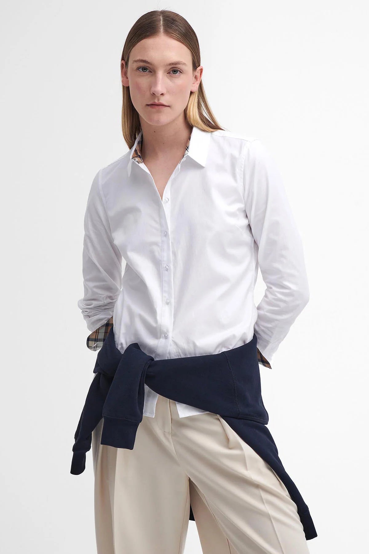 Derwent Shirt - WHITE/HESSIAN TARTAN