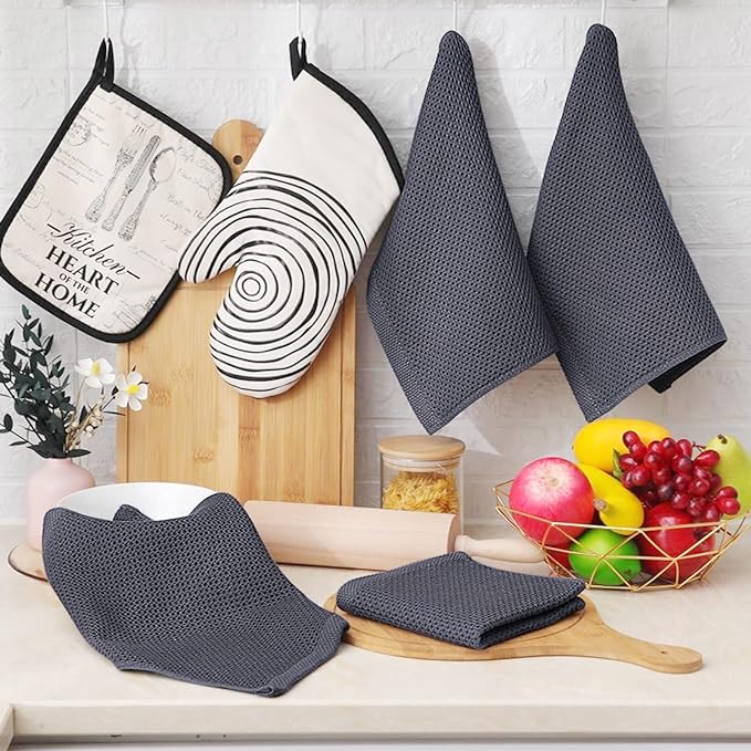 100% Cotton Waffle Weave Kitchen Dish Cloths£¨6-Pack)