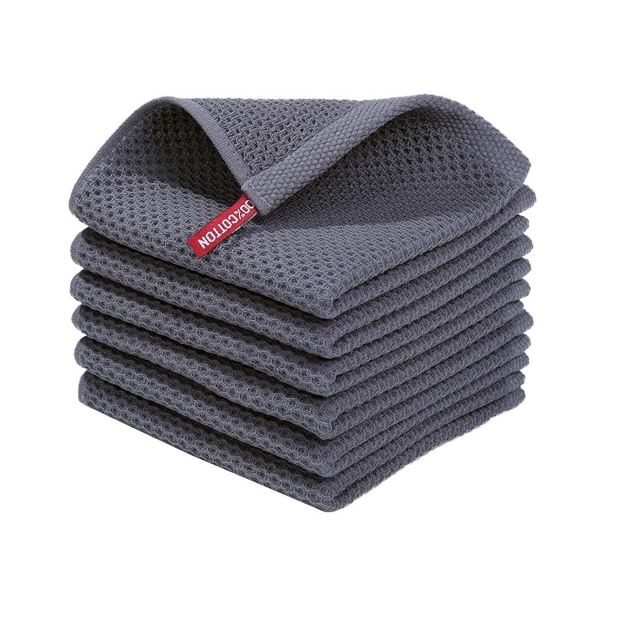 100% Cotton Waffle Weave Kitchen Dish Cloths£¨6-Pack)
