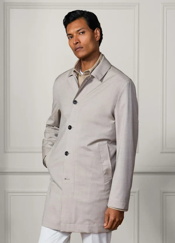 Water Repellant Mac - Woven In Italy