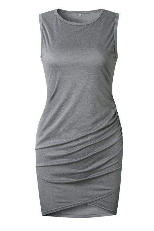 Stunncal Asymmetry Ruched Sheath Mini Dress£¨7 colors£©