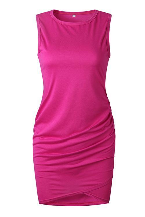 Stunncal Asymmetry Ruched Sheath Mini Dress£¨7 colors£©