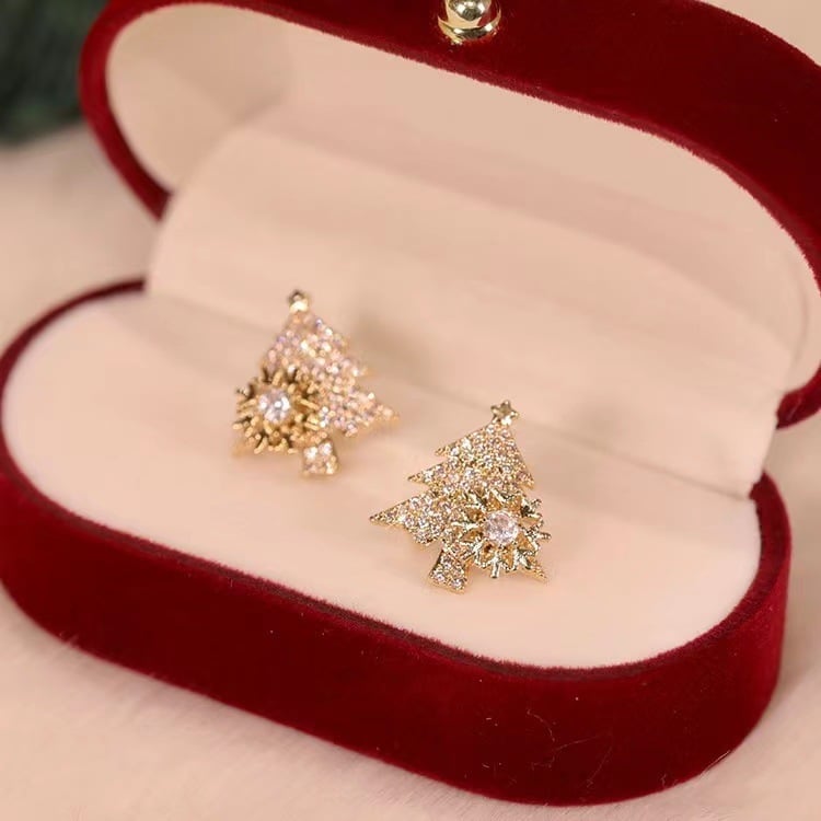 🎁Rotatable Snowflake Christmas Tree Earrings