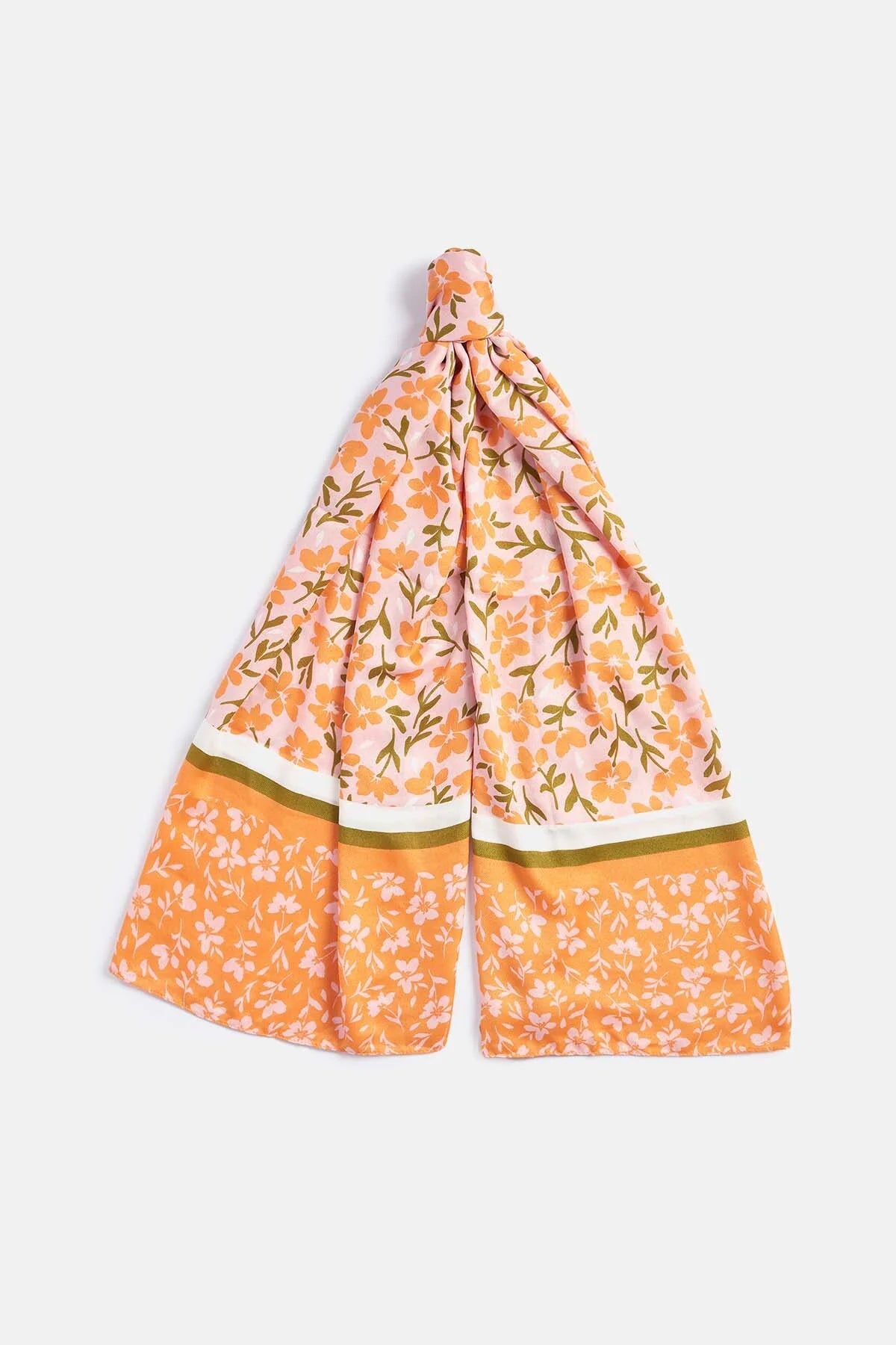 Kelley Floral Scarf - APRICOT CRUSH