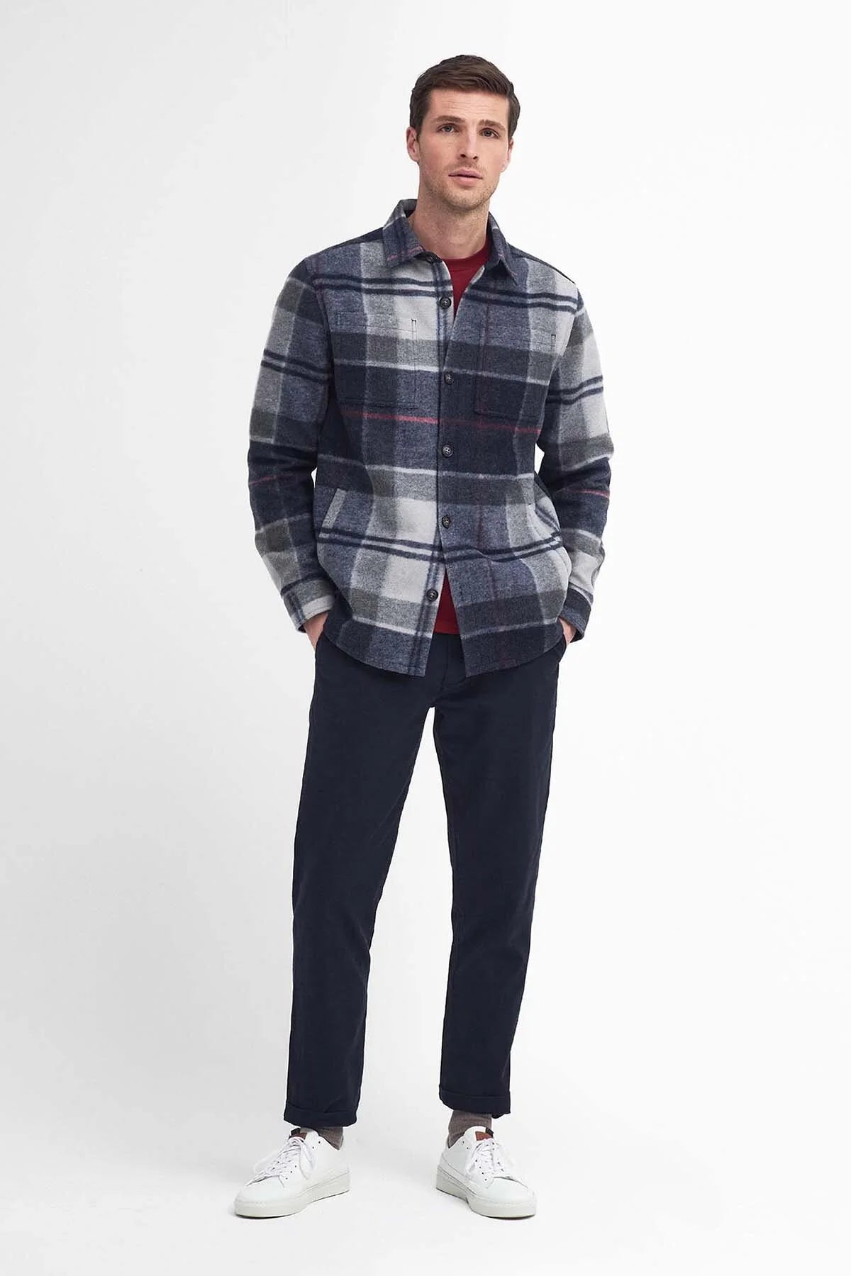 Chapter Check Overshirt - BLUE GRANITE