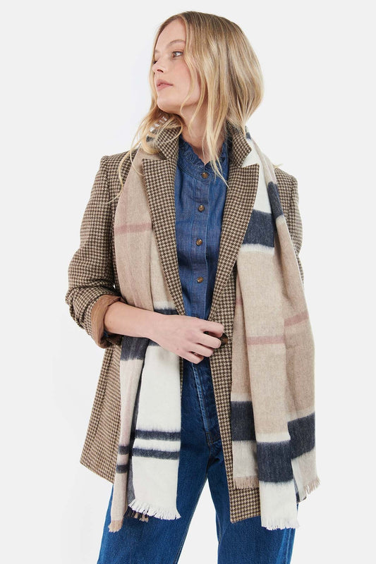 Rosefield Tartan Scarf - ROSEWOOD