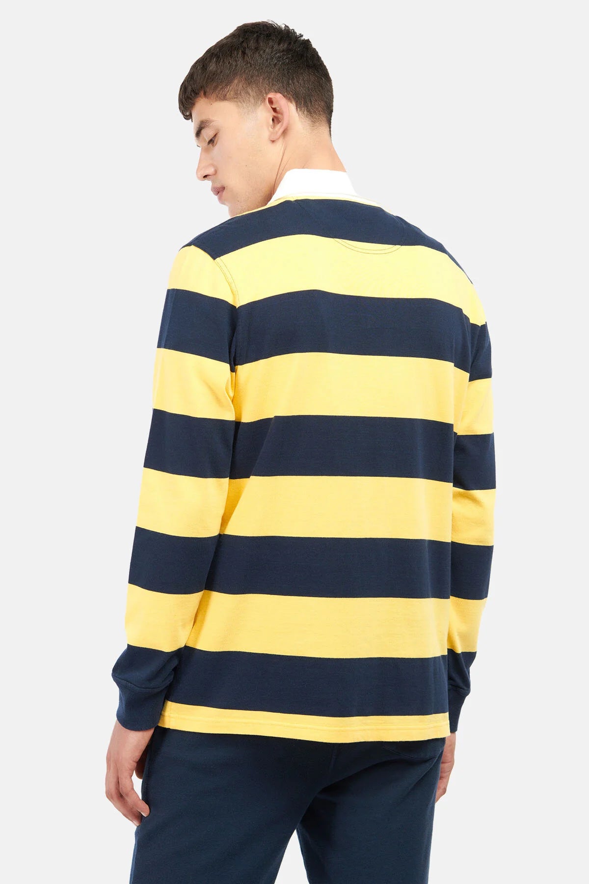Hollywell Striped Rugby Shirt - NAVY