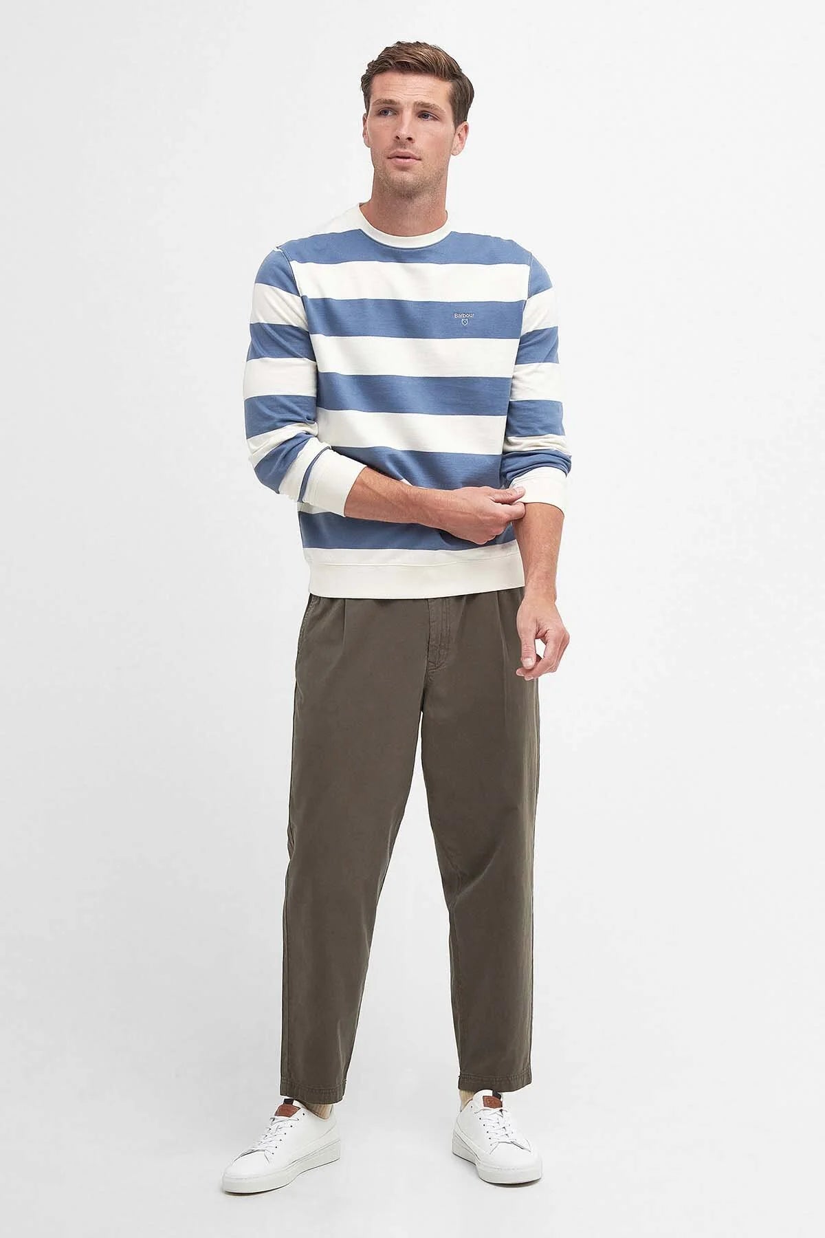 Shorwell Striped Sweatshirt - DK CHAMBRAY