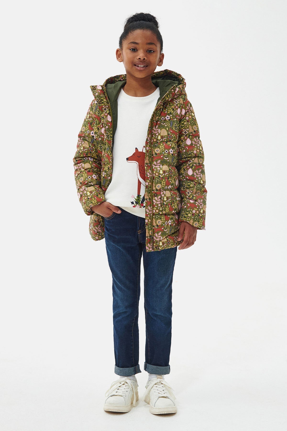 Girls Bracken Printed Quilted Jacket