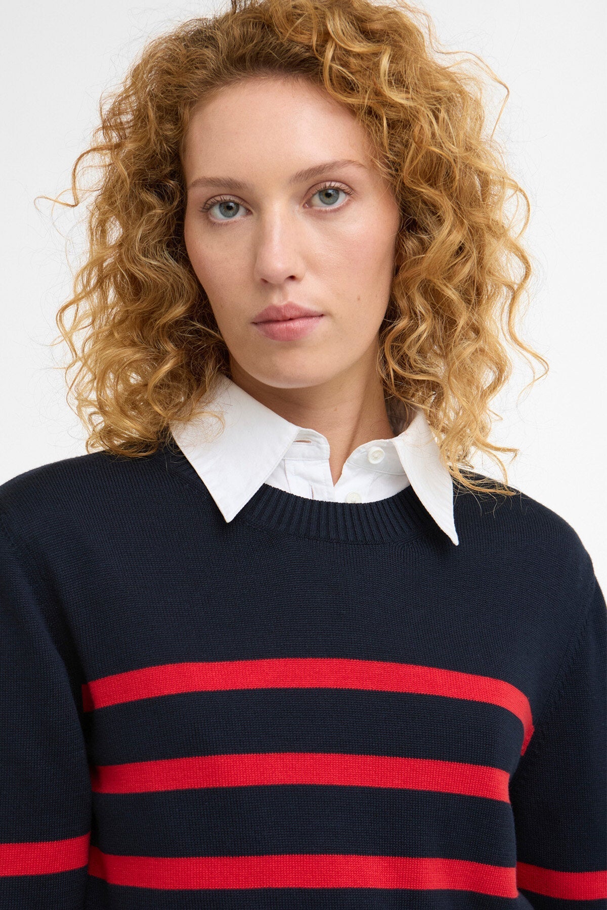 Fern Striped Crew Neck Jumper