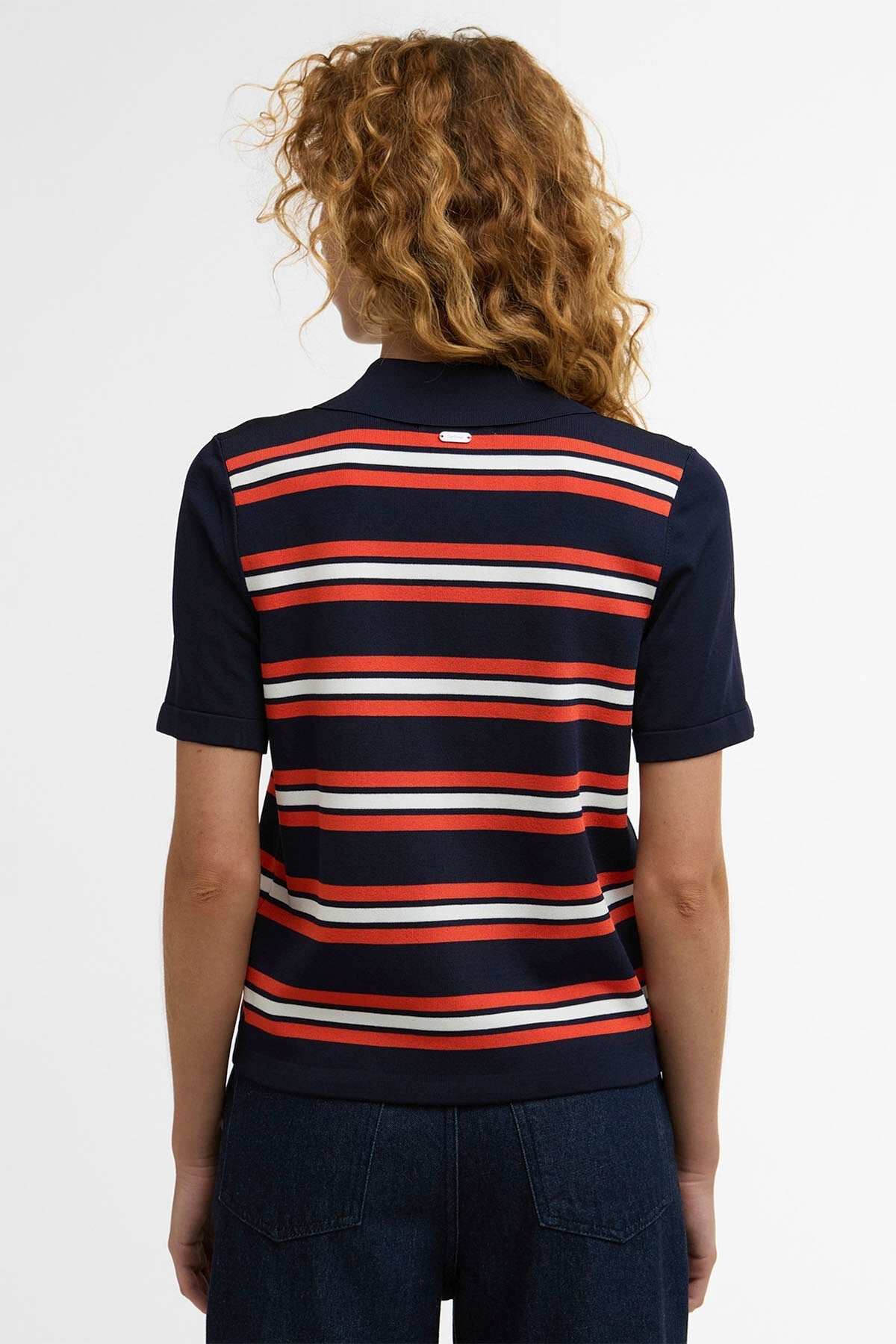Launton Striped Knitted Polo Shirt