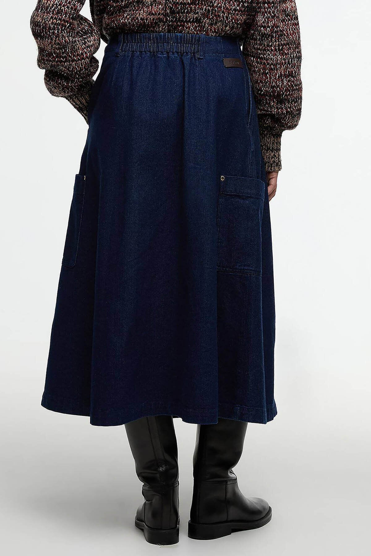 Saima Denim Midi Skirt