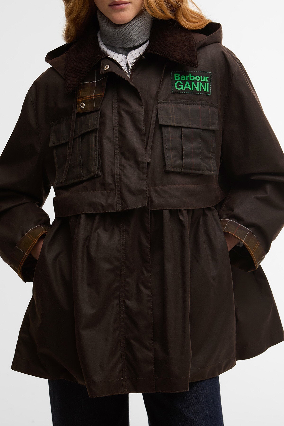 Peplum Waxed Jacket