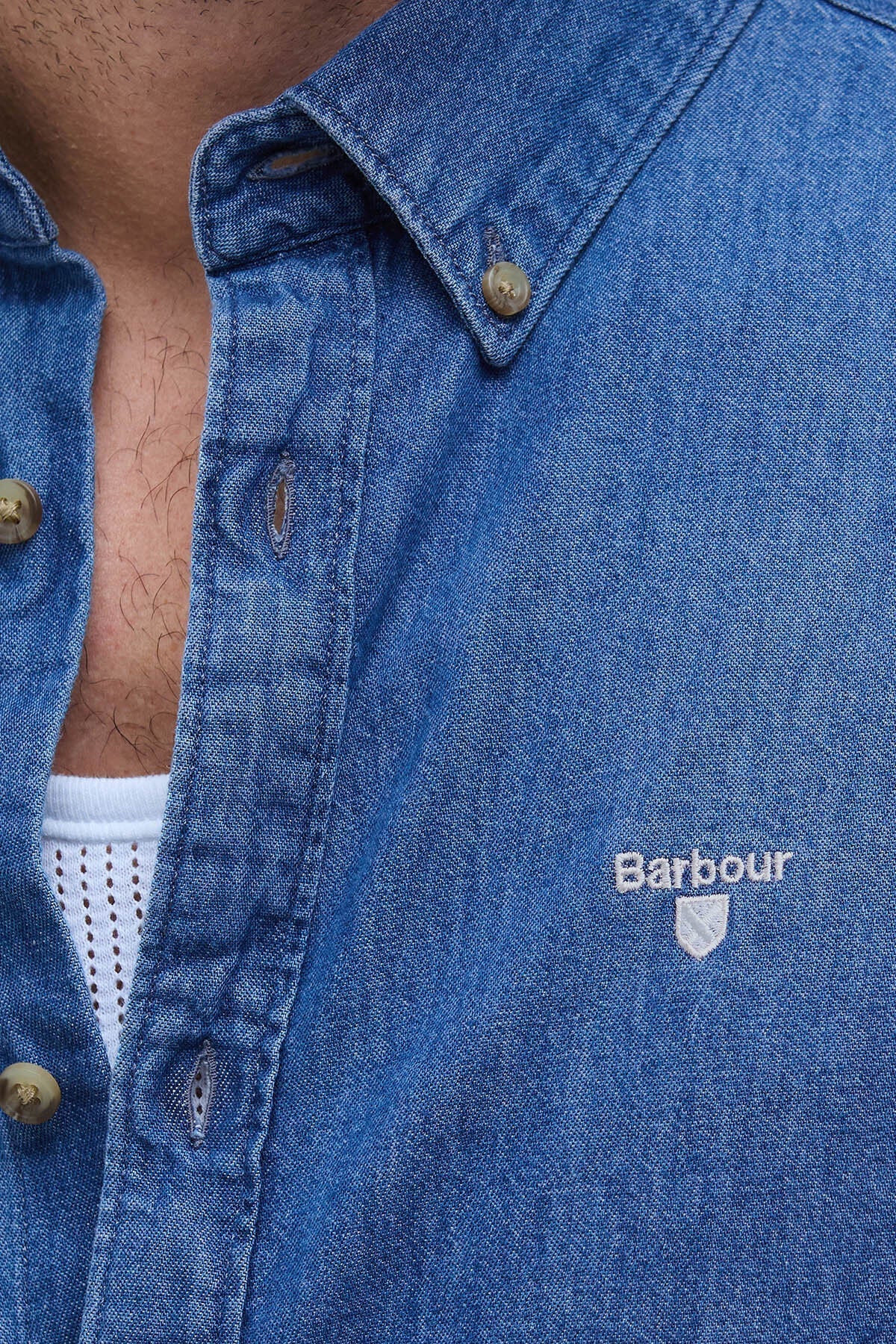 Denim Crest Tailored Long-Sleeved Shirt