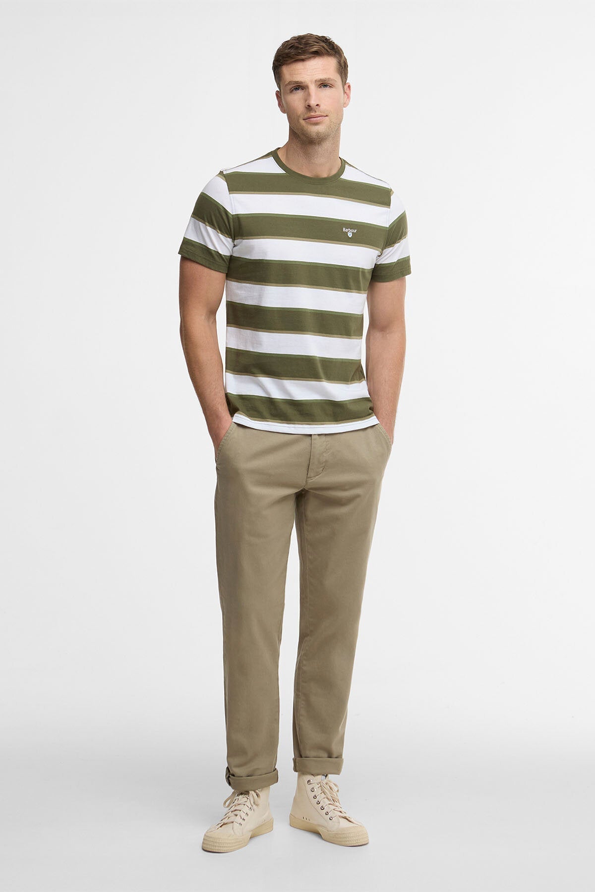 Washed Stretch Tailored Trousers