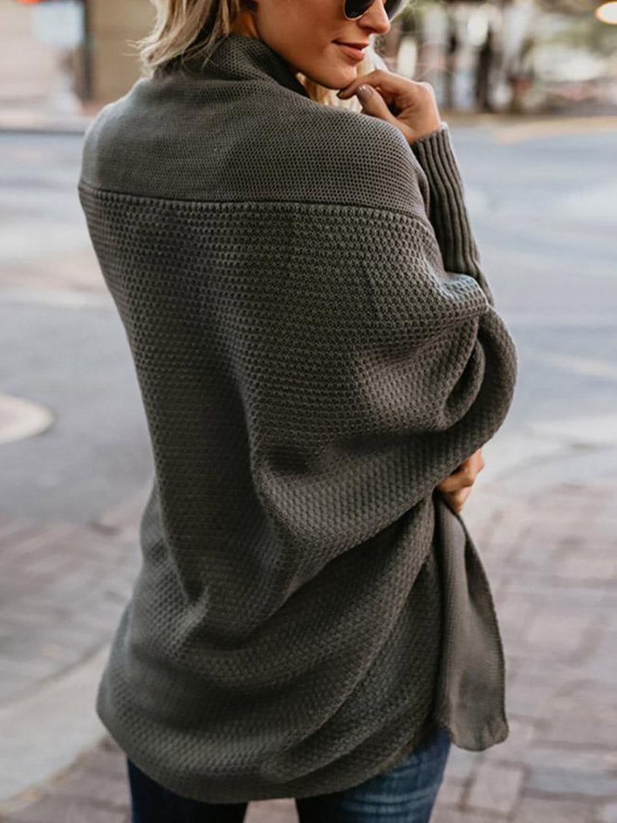 Stunncal Bat sleeve plus size long knitted cardigan sweater£¨13 colors£©