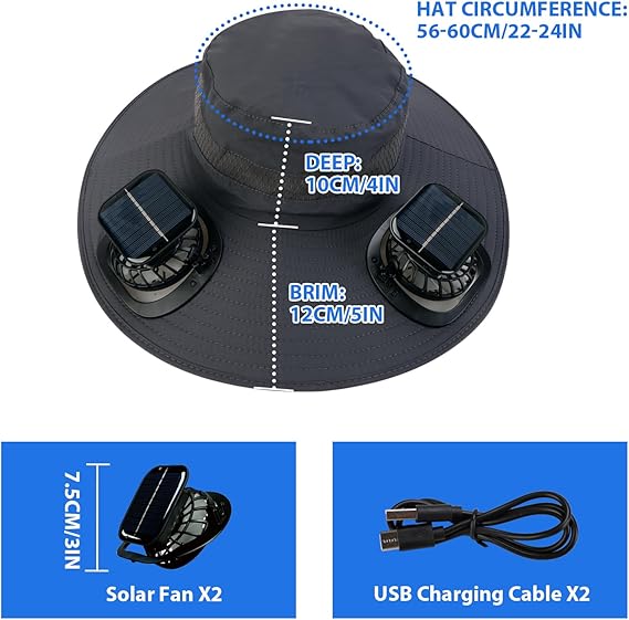 ??Best father¡®s Day Gifts?2025 New Ultralight Solar Fan Sun Hat ¨C Lighter Than a Baseball!?(Only 11oz)£ºJapanese Design