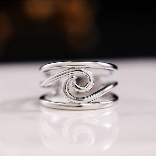 🌊Happiness Comes In Waves Ring💖
