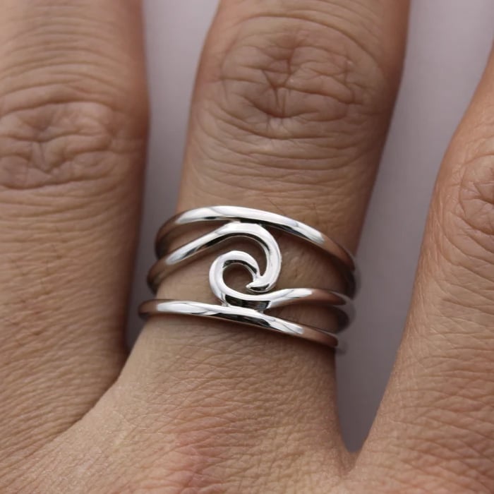🌊Happiness Comes In Waves Ring💖