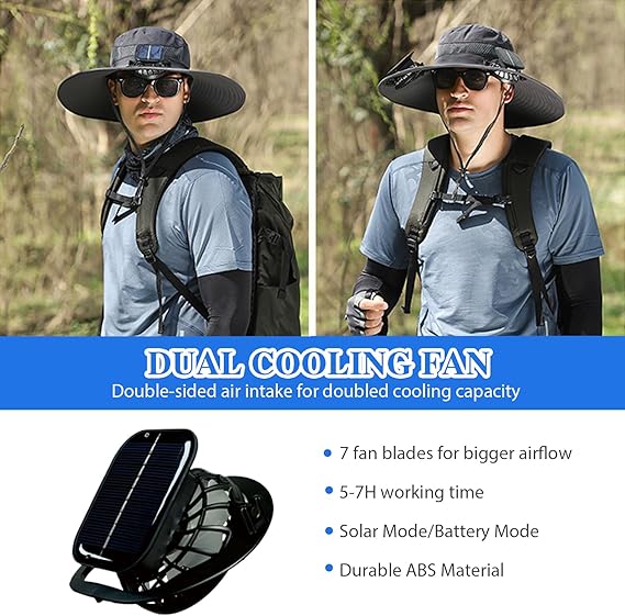 ??Best father¡®s Day Gifts?2025 New Ultralight Solar Fan Sun Hat ¨C Lighter Than a Baseball!?(Only 11oz)£ºJapanese Design