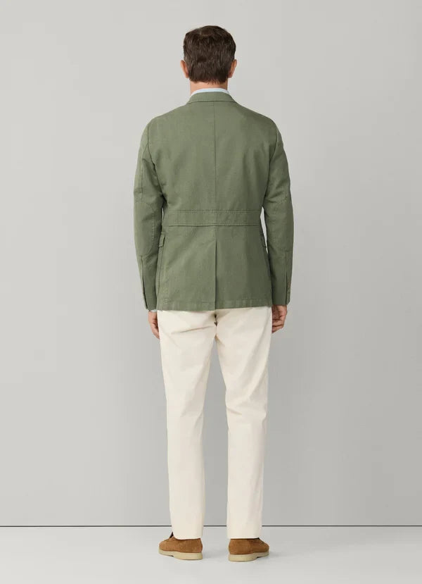 Stretch Linen Blend Blazer - Woven In Italy
