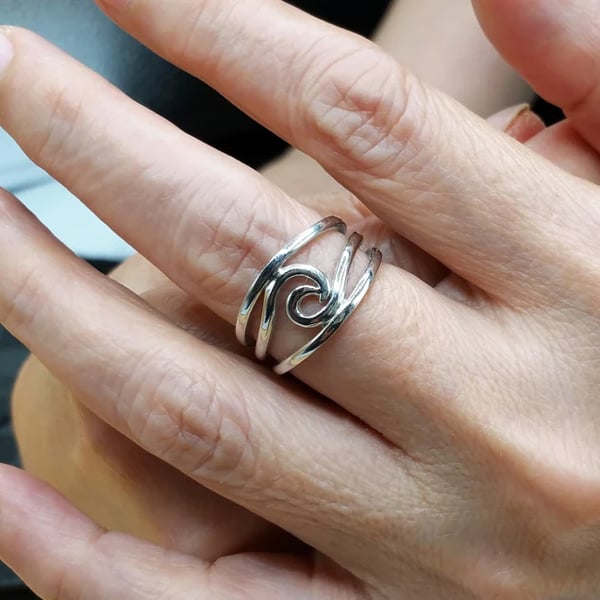 🌊Happiness Comes In Waves Ring💖