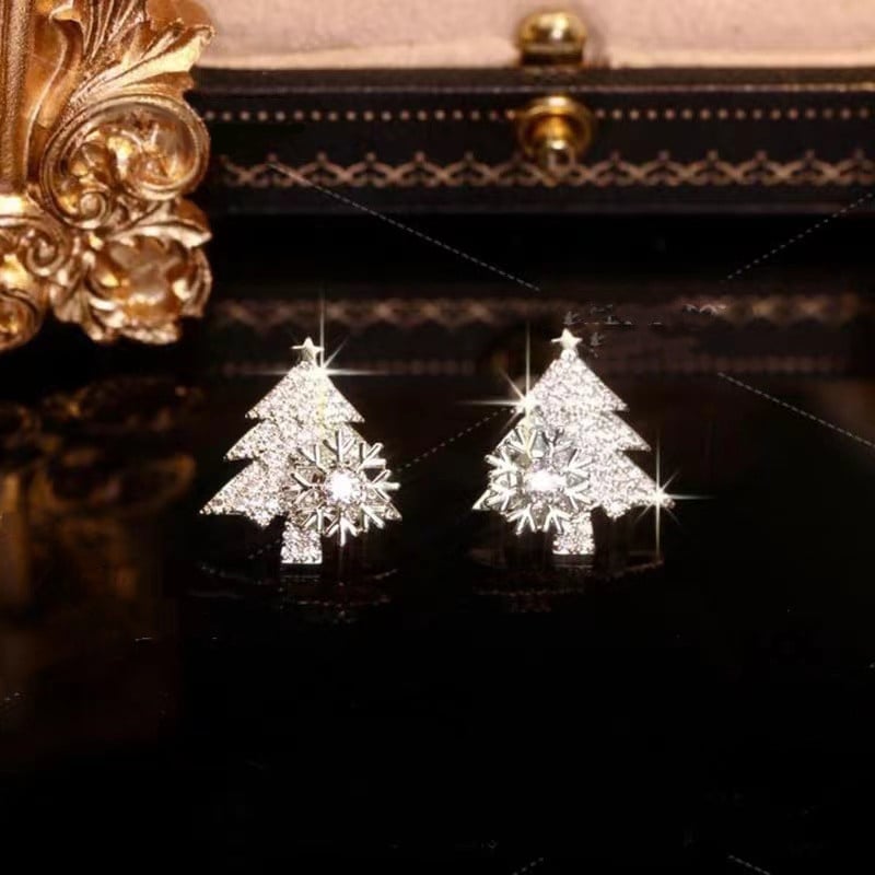 🎁Rotatable Snowflake Christmas Tree Earrings