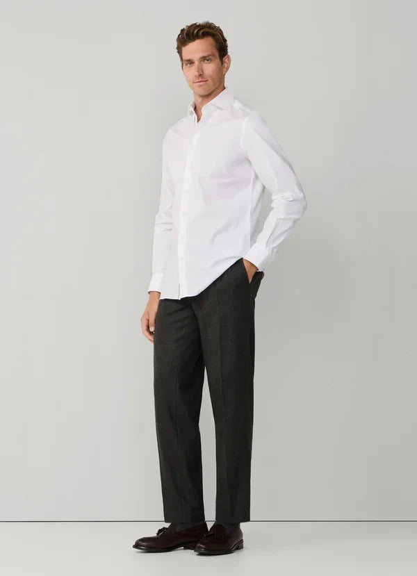Slim Fit Kensington Wool Pleated Trouser