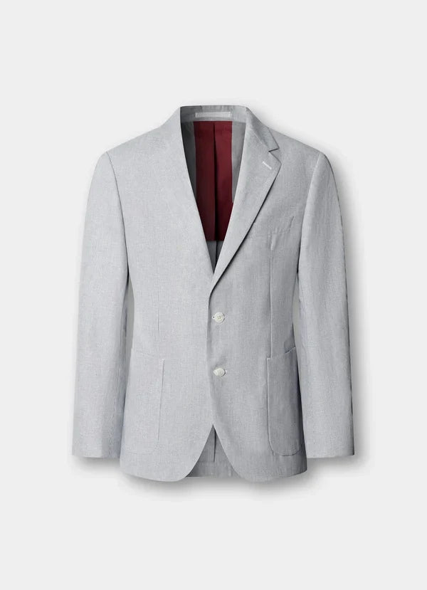 Classic Fit Cotton Linen Stripe Blazer