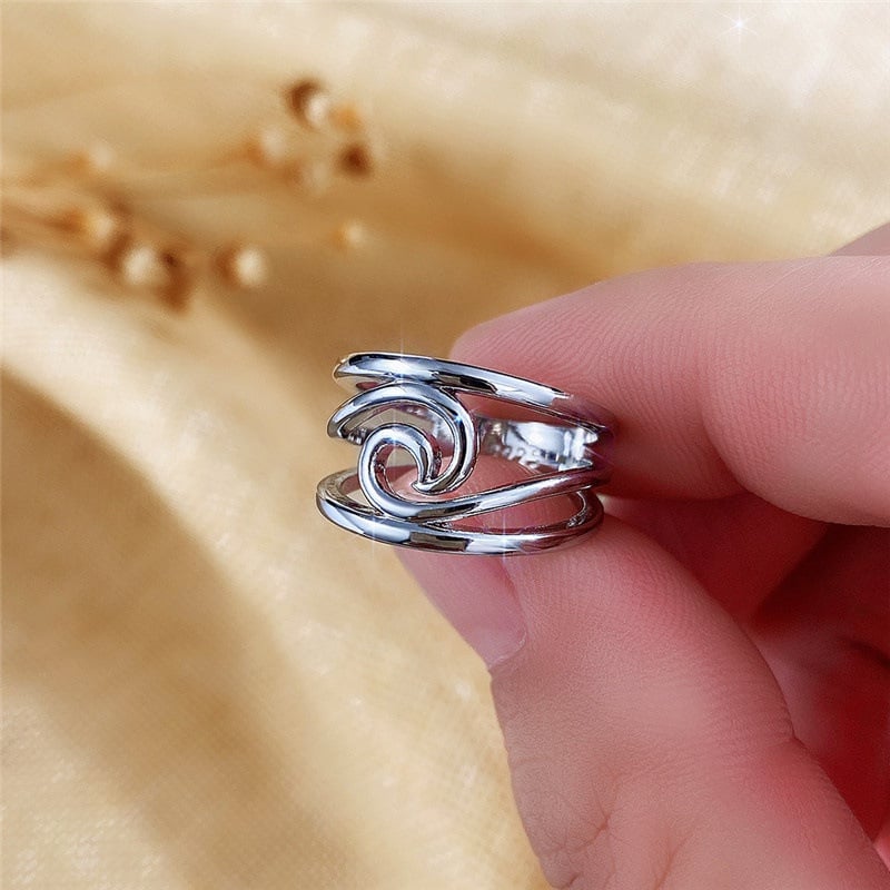 🌊Happiness Comes In Waves Ring💖