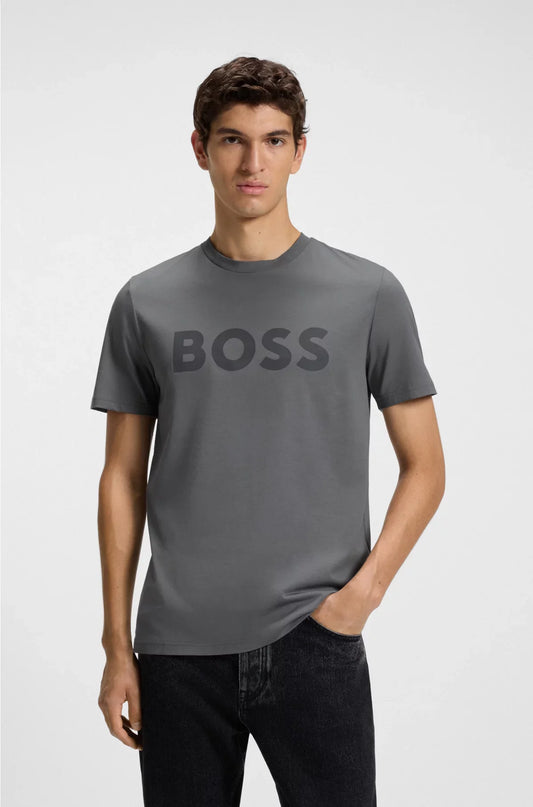 COTTON-JERSEY T-SHIRT WITH LARGE LOGO PRINT