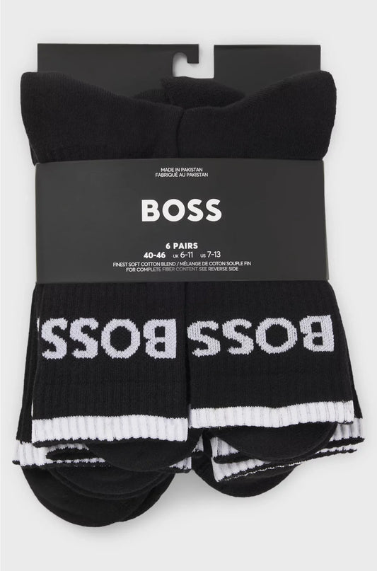 SIX-PACK OF RIBBED SHORT SOCKS IN A COTTON BLEND