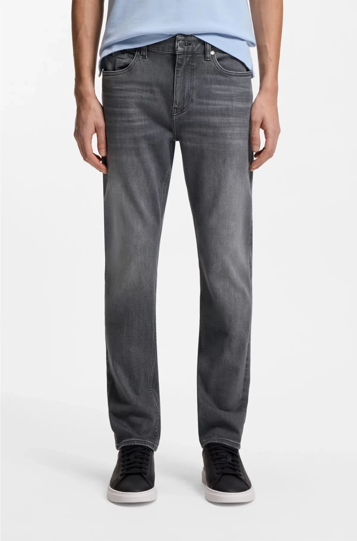 DELAWARE SLIM-FIT JEANS IN SUPER-SOFT GREY DENIM