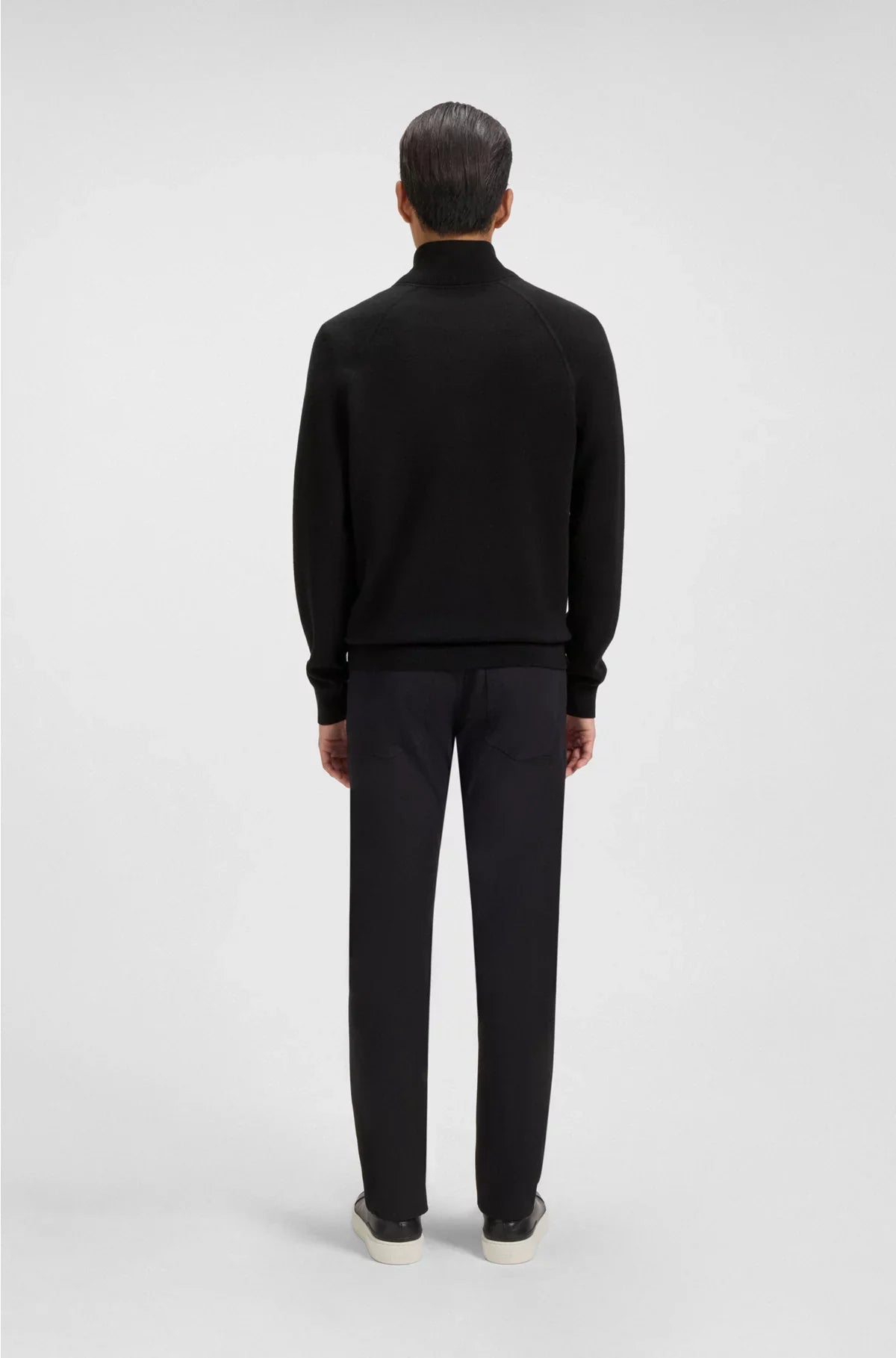 ZIP-UP CARDIGAN IN COTTON AND VIRGIN WOOL