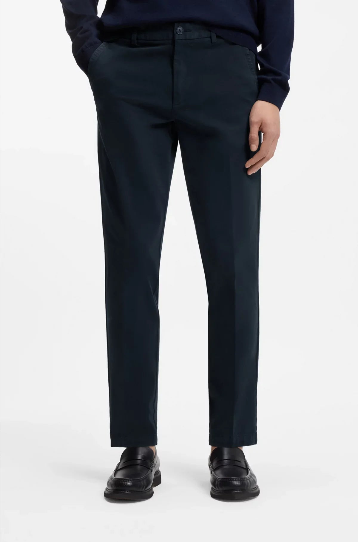 SLIM-FIT TROUSERS IN STRETCH-COTTON GABARDINE
