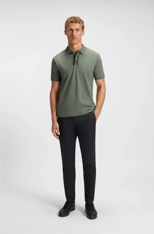 PADDY POLO SHIRT WITH STRIPED PLACKET AND LOGO