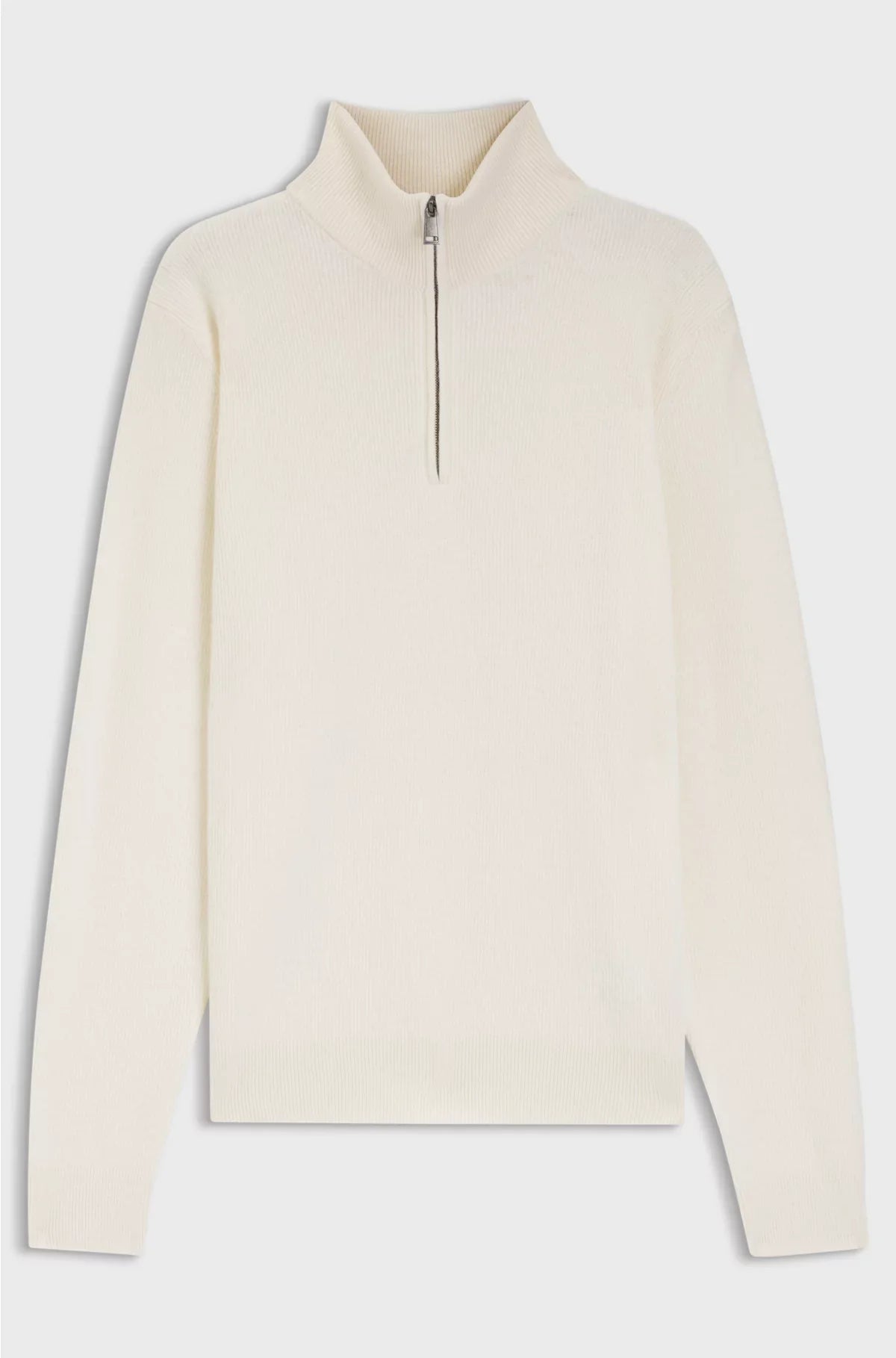 ZIP-NECK SWEATER IN ALPACA WOOL