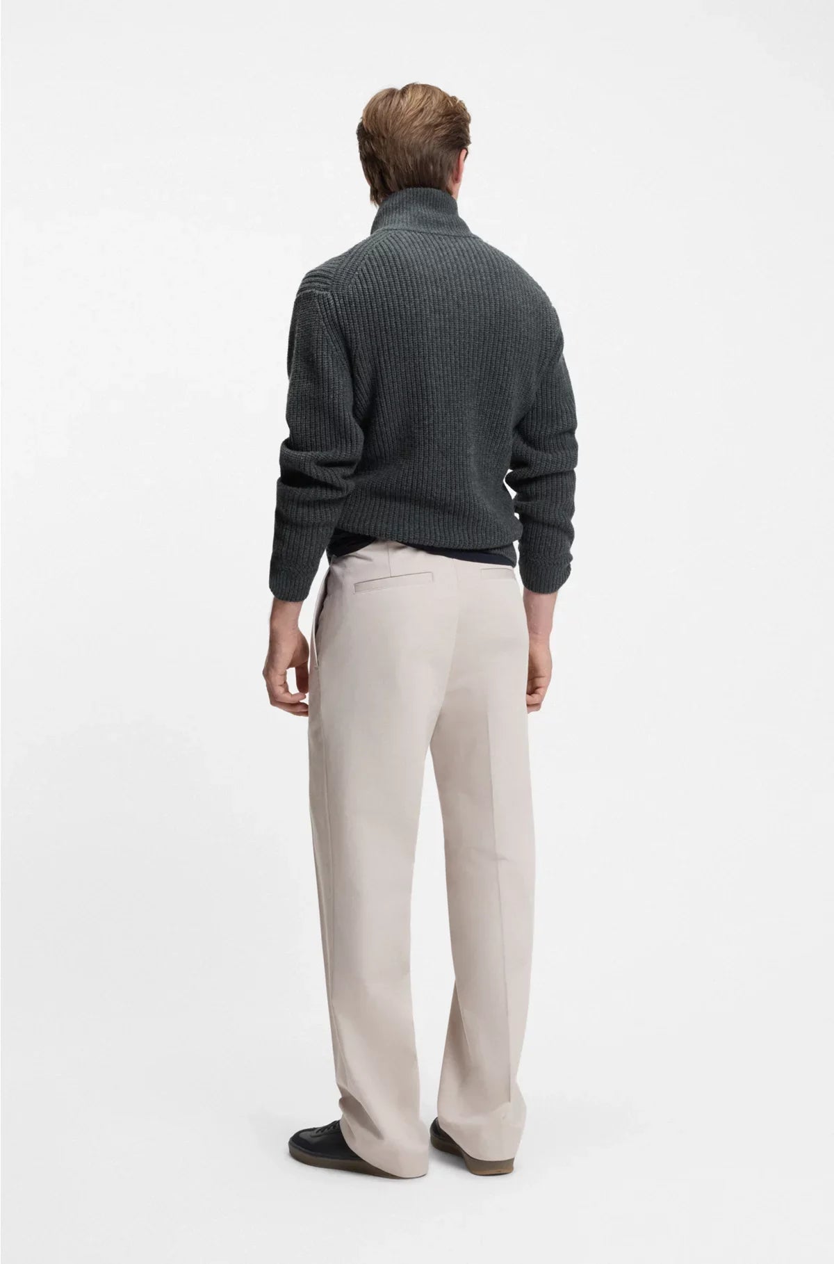 ZIP-UP CARDIGAN IN WOOL AND CASHMERE