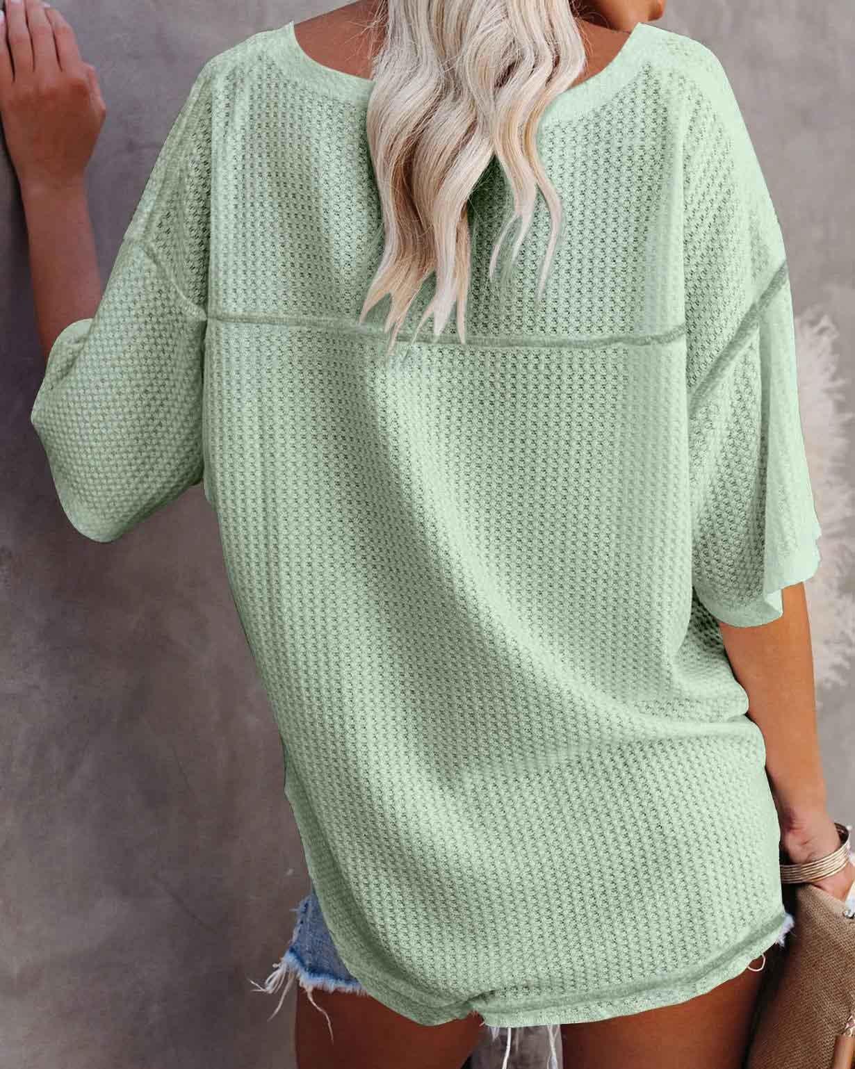 Stunncal V-Neck Dolman Sleeve Top