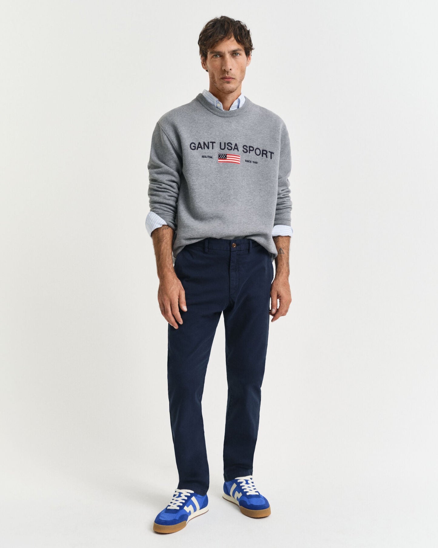 Slim Fit Dobby Structured Chinos