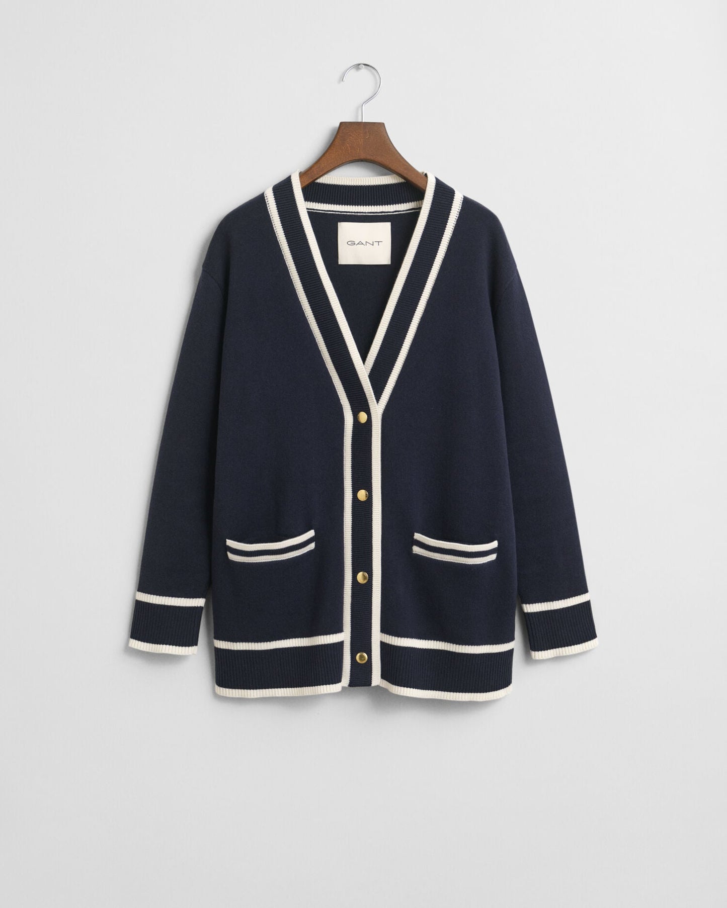 Contrast Knit Cardigan